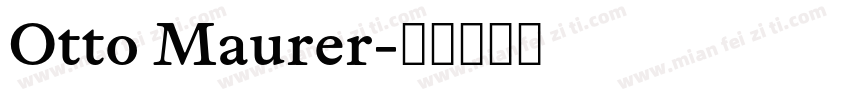 Otto Maurer字体转换